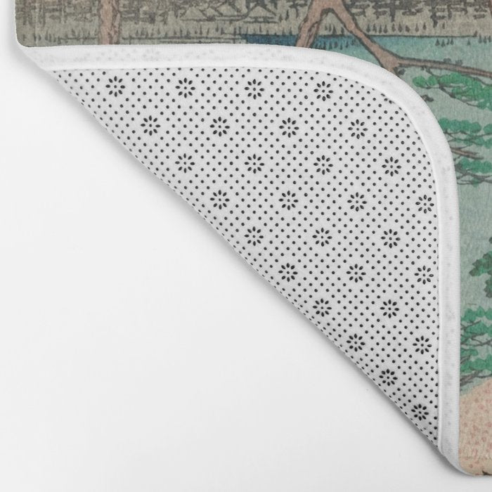 Spring Blossoms and Pond Ukiyo-e Japanese Art Bath Mat Gallery Image 2