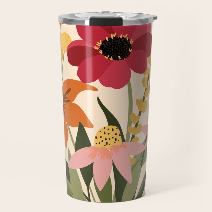 Fresh Cut Cottage Flowers Travel Mug Gallery Image 1