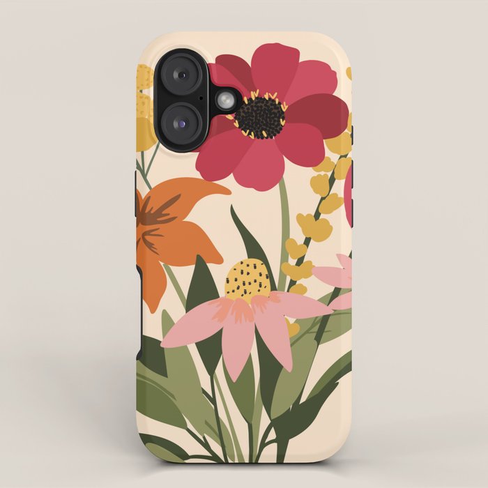 Fresh Cut Cottage Flowers iPhone Case Gallery Image 1