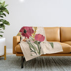 Fresh Cut Cottage Flowers Throw Blanket Gallery Image 1