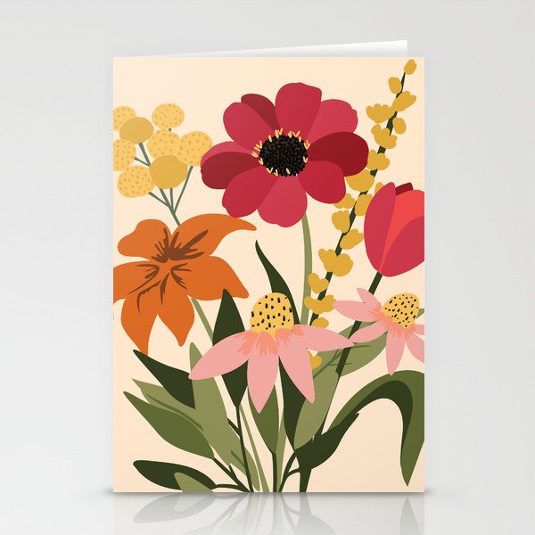 Fresh Cut Cottage Flowers Stationery Card Gallery Image 1