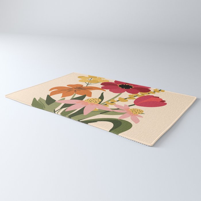 Fresh Cut Cottage Flowers Rug Gallery Image 3