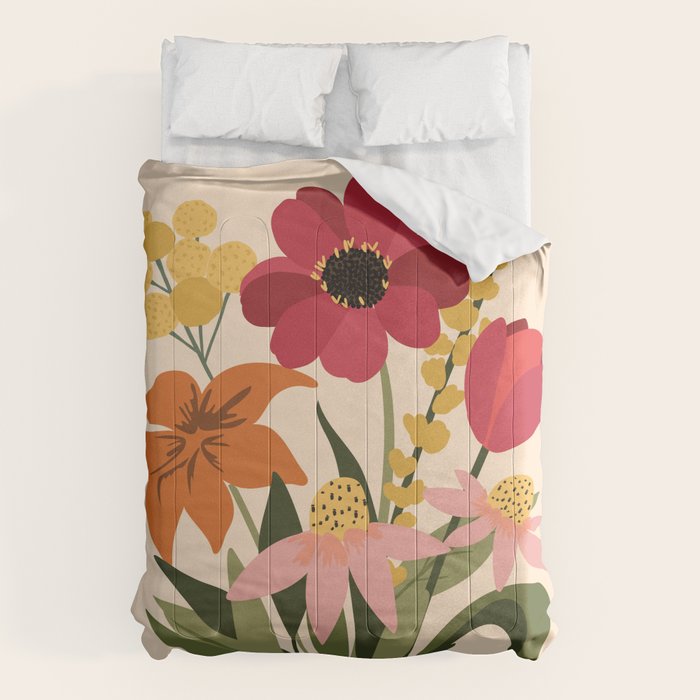Fresh Cut Cottage Flowers Comforter Gallery Image 1