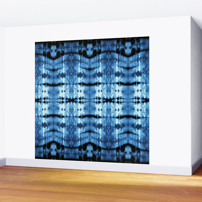Indigo Satin Shibori Wall Mural Gallery Image 2