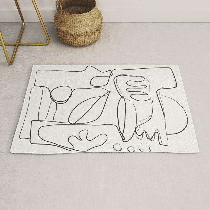 Abstract line art 10 Rug Gallery Image 1