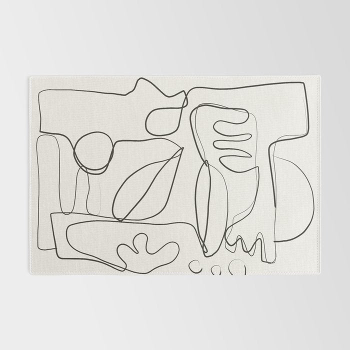 Abstract line art 10 Rug Gallery Image 2