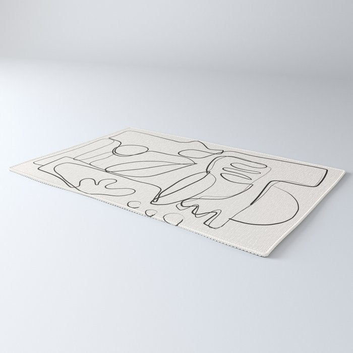 Abstract line art 10 Rug Gallery Image 3