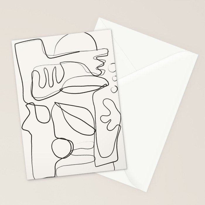 Abstract line art 10 Stationery Card Gallery Image 2