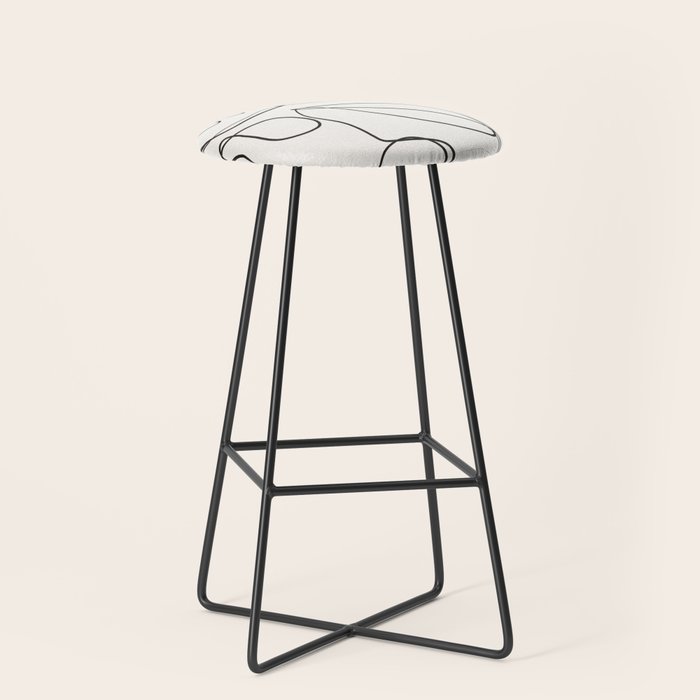 Abstract line art 10 Stool Gallery Image 1