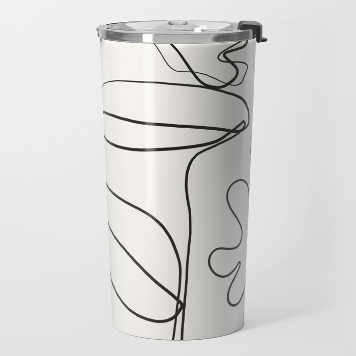 Abstract line art 10 Travel Mug Gallery Image 2