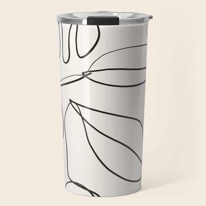 Abstract line art 10 Travel Mug Gallery Image 1