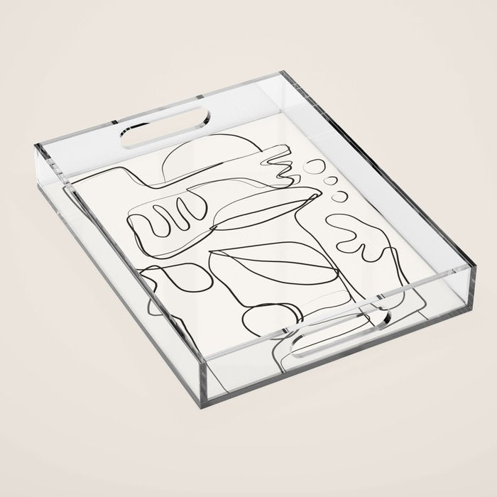 Abstract line art 10 Acrylic Tray Gallery Image 1