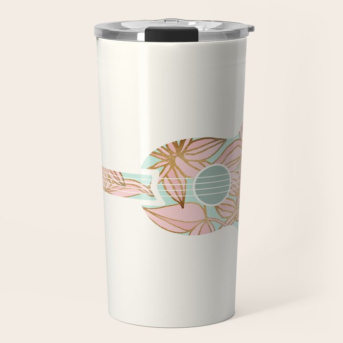 Modern Boho Ukulele Travel Mug Gallery Image 1