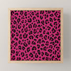 PINK LEOPARD PRINT â Hot Pink | Collection : Punk Rock Animal Prints | Mini Art Print Gallery Image 1