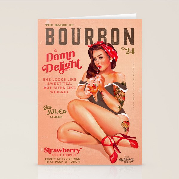 The Babes Of Bourbon Vol. 24: A Damn Delight. Vintage Pin Up Girl & Cocktail Art Stationery Card Gallery Image 2