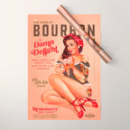 The Babes Of Bourbon Vol. 24: A Damn Delight. Vintage Pin Up Girl & Cocktail Art Wrapping Paper Gallery Image 1