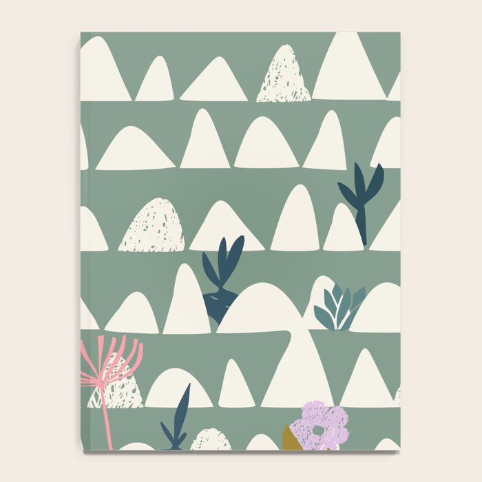 Farmland pattern sage green Notebook Gallery Image 4