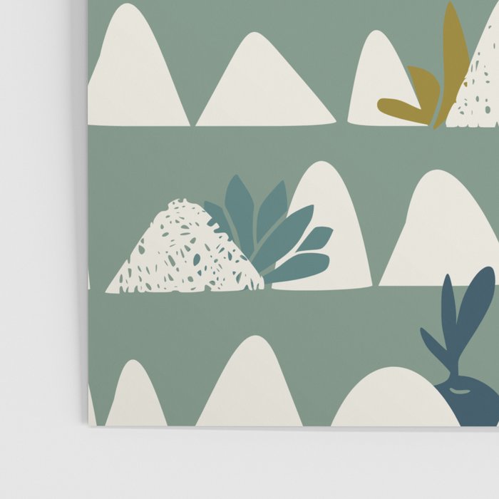 Farmland pattern sage green Poster Gallery Image 3