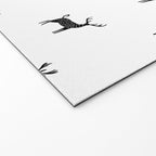 Black and white deer animal art pattern Welcome Mat Gallery Image 2
