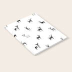 Black and white deer animal art pattern Notebook Gallery Image 2