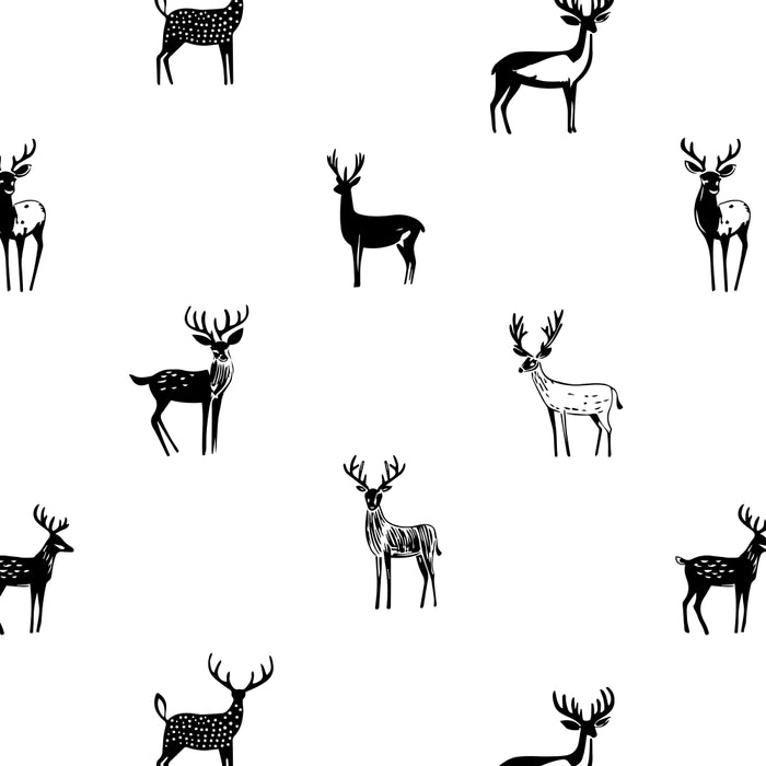 Black and white deer animal art pattern Coffee Mug Gallery Image 2
