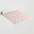 Blush Pink Minimal Plants Pattern Yoga Mat Gallery Image 2