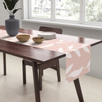 Blush Pink Minimal Plants Pattern Table Runner Gallery Image 2