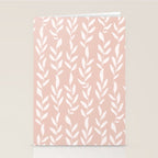 Blush Pink Minimal Plants Pattern Stationery Card Gallery Image 2