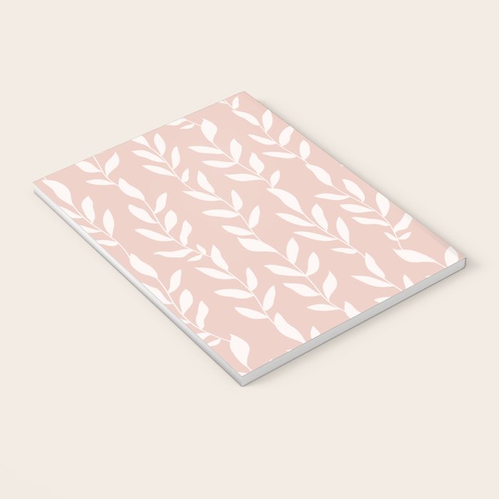 Blush Pink Minimal Plants Pattern Notebook Gallery Image 3