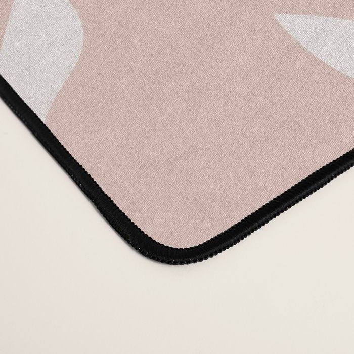 Blush Pink Minimal Plants Pattern Desk Mat Gallery Image 4