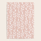 Blush Pink Minimal Plants Pattern Poster Gallery Image 4
