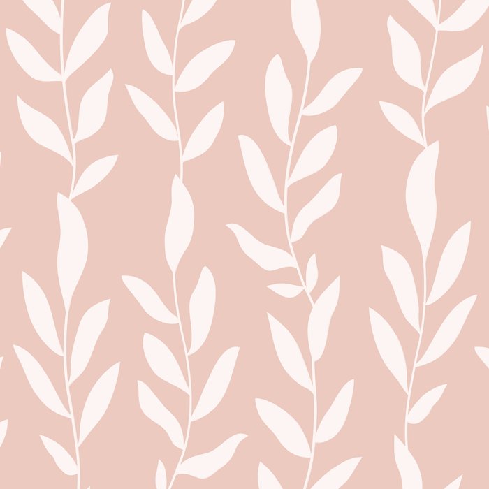 Blush Pink Minimal Plants Pattern Coffee Mug Gallery Image 2