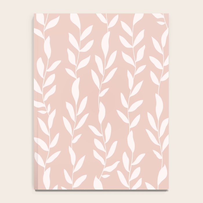 Blush Pink Minimal Plants Pattern Notebook Gallery Image 4