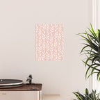 Blush Pink Minimal Plants Pattern Poster Gallery Image 2