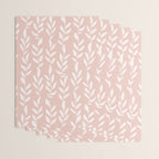Blush Pink Minimal Plants Pattern Wrapping Paper Gallery Image 3