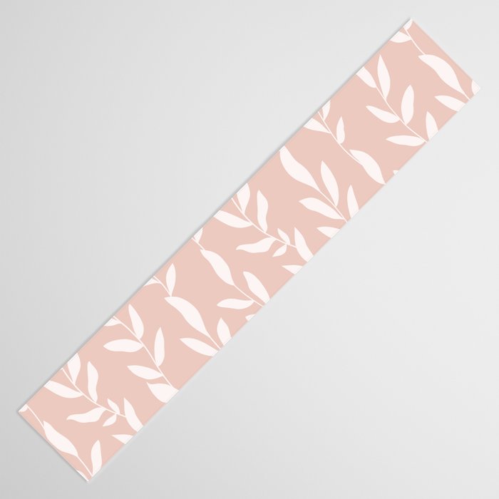 Blush Pink Minimal Plants Pattern Table Runner Gallery Image 3