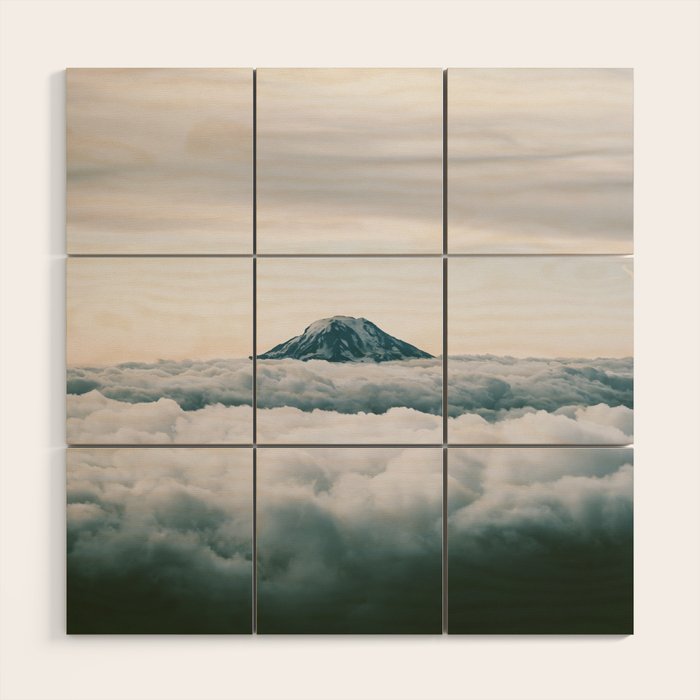 Adams Above Clouds Wood Wall Art Gallery Image 1