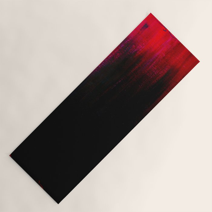 Red and Black Abstract Yoga Mat Gallery Image 1