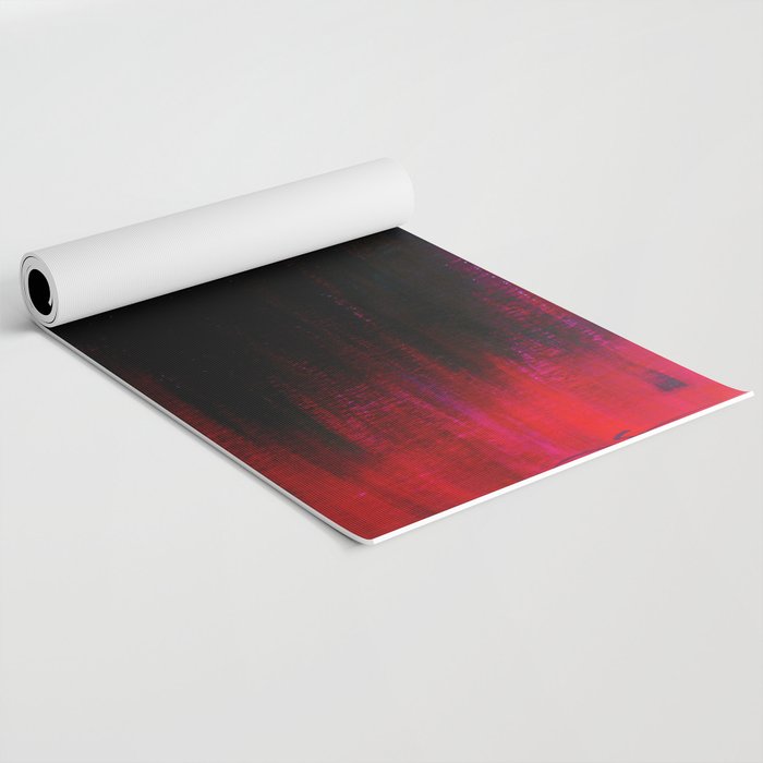Red and Black Abstract Yoga Mat Gallery Image 2