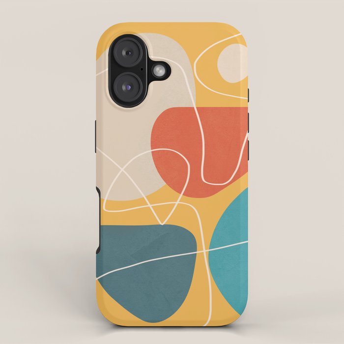 Minimal Colorful Abstract Shapes 11 iPhone Case Gallery Image 1