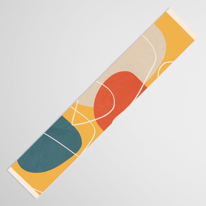 Minimal Colorful Abstract Shapes 11 Table Runner Gallery Image 3