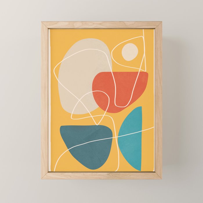 Minimal Colorful Abstract Shapes 11 Mini Art Print Gallery Image 1