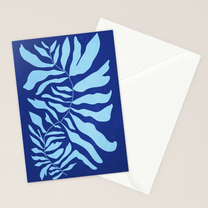 JAZZ FERNS 01 | Starry Blue Matisse Edition Stationery Card Gallery Image 2