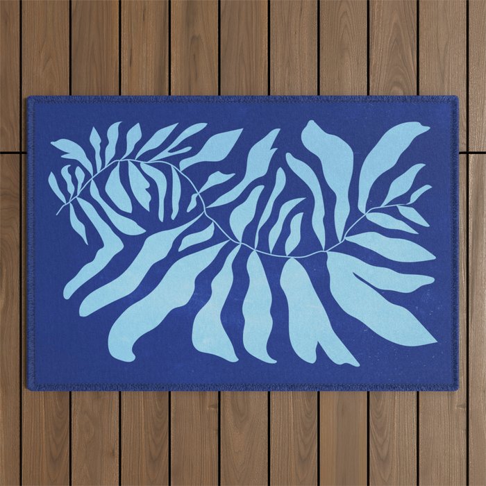 JAZZ FERNS 01 | Starry Blue Matisse Edition Outdoor Rug Gallery Image 1