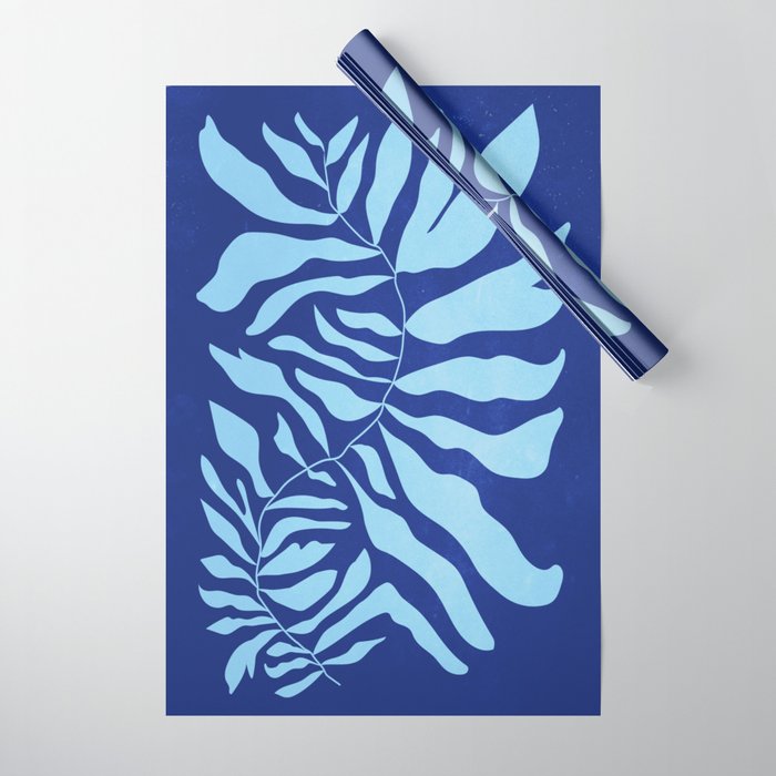 JAZZ FERNS 01 | Starry Blue Matisse Edition Wrapping Paper Gallery Image 1
