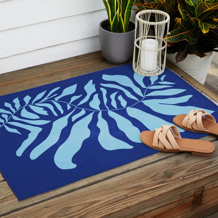JAZZ FERNS 01 | Starry Blue Matisse Edition Outdoor Rug Gallery Image 2