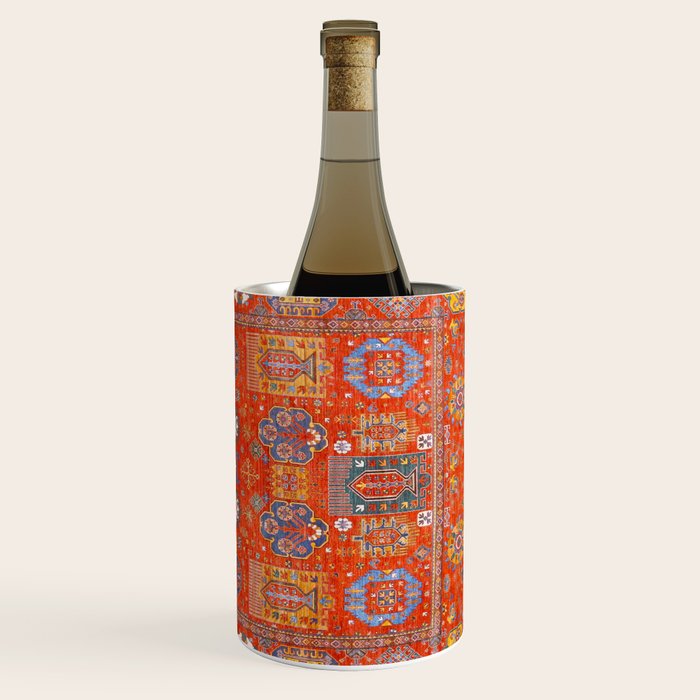 Orange Angel Snowfall Kazak Persian Rug Wine Chiller Gallery Image 3