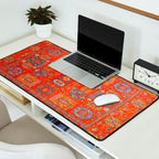 Orange Angel Snowfall Kazak Persian Rug Desk Mat Gallery Image 2