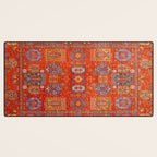 Orange Angel Snowfall Kazak Persian Rug Desk Mat Gallery Image 3