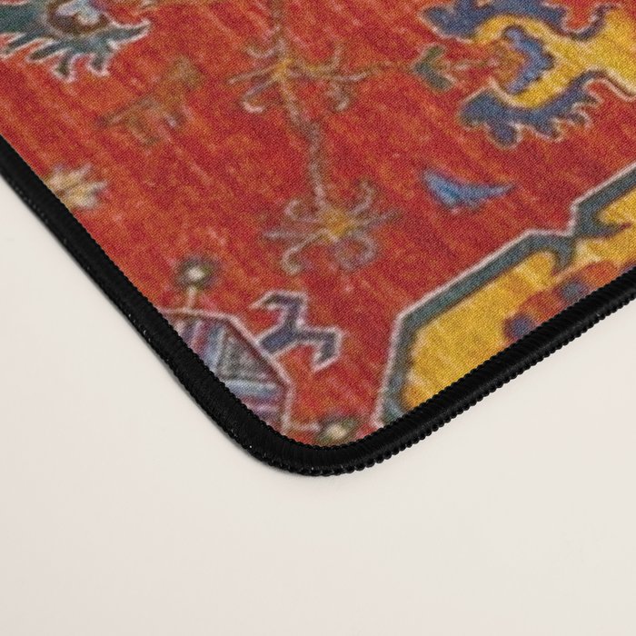 Orange Angel Snowfall Kazak Persian Rug Desk Mat Gallery Image 4